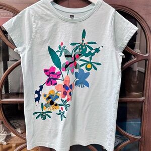Tea Collection Floral Graphic T-Shirt Girls’ Sz 10